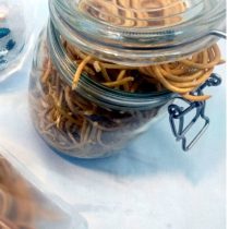   Glutenfreie kurze Spaghetti, Paleo Nudeln aus Goldleinsamenmehl 250 g 
