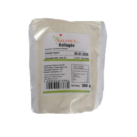 Balancefood Collagen Hydrolysat Pulver 300 g 100% reines RINDER KOLLAGEN Typ I II III 
