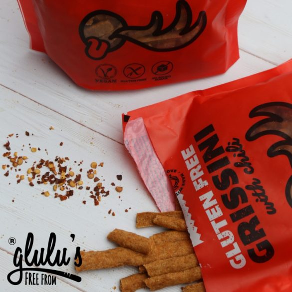 glulu's FreeFrom Grissini mit Chili ohne Zuckerzusatz100g MHD:07.11.24(glutenfrei, vegan, sojafrei) 