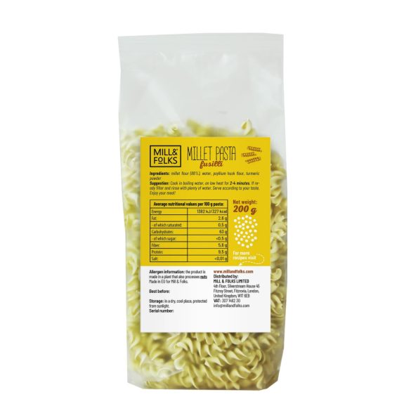 Mill & Folks Hirse Fusilli 200g 
