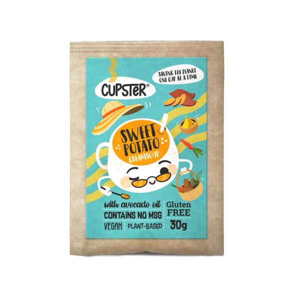 Cupster vegane Instant Süßkartoffelcremesuppe 23g glutenfreie Tassensuppe MHD:22.05.26