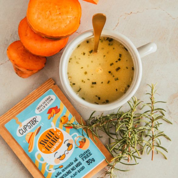 Cupster vegane Instant Süßkartoffelcremesuppe 23g glutenfreie Tassensuppe MHD:22.05.26