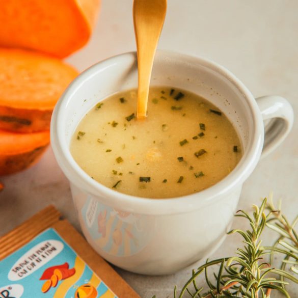 Cupster vegane Instant Süßkartoffelcremesuppe 23g glutenfreie Tassensuppe MHD:22.05.26