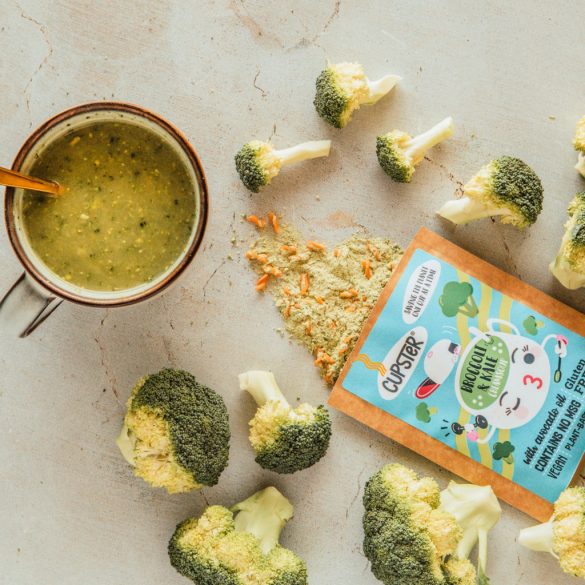 Cupster vegane Instant Brokkoli-Grünkohl Cremesuppe 20g glutenfreie Tassensuppe MHD: 22.08.2026
