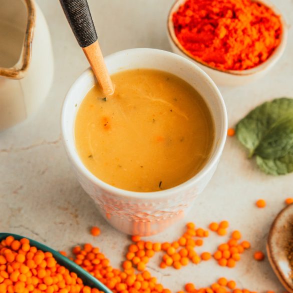 Cupster vegane Instant Türkische Rote Linsencremesuppe 23g glutenfreie Tassensuppe MHD:22.08.26