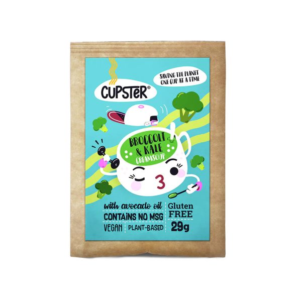 Cupster vegane Instant Brokkoli-Grünkohl Cremesuppe 10erPack  10x20g (glutenfrei)