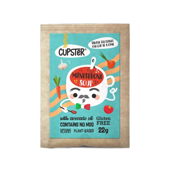 Cupster vegane Instant Minestrone Suppe 15g glutenfreie Tassensuppe MHD:28.06.26