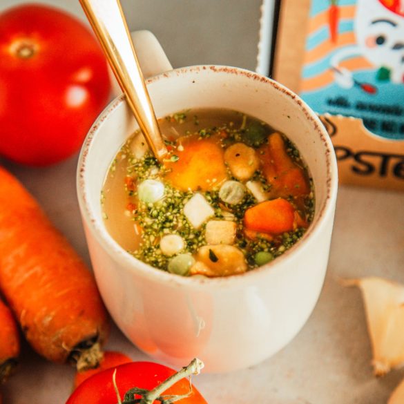 Cupster vegane Instant Minestrone Suppe 15g glutenfreie Tassensuppe MHD:28.06.26