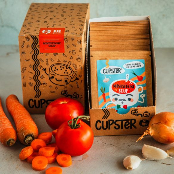 Cupster vegane Instant Minestrone Suppe 15g glutenfreie Tassensuppe MHD:28.06.26