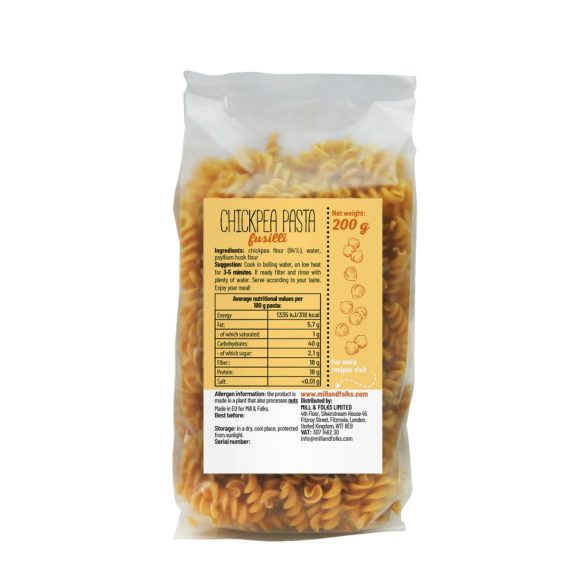 Easy Pasta Kichererbsen Fusilli 200g 
