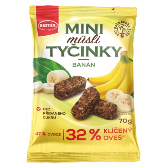 Semix Mini Müsli Snack mit gekeimten Haferflocken und Bananen 70 g