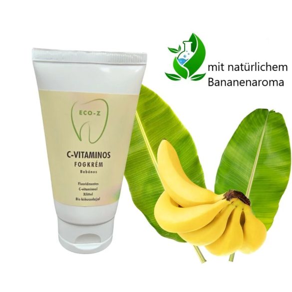 Eco-Z Vitamin C Kinderzahnpasta mit Banane und Xylit 75 ml Ohne Fluorid 