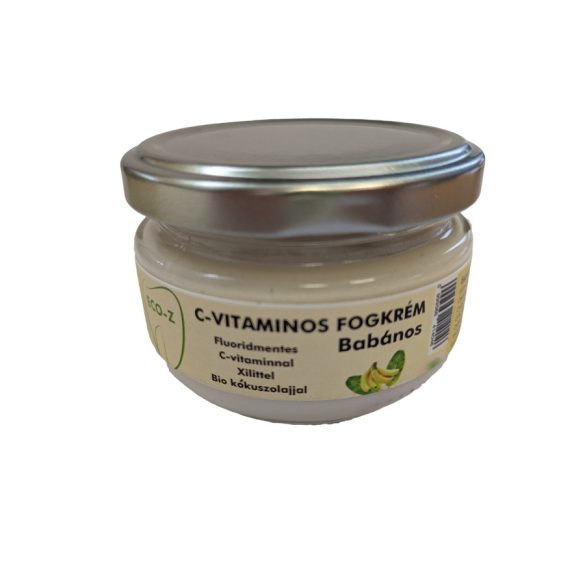 Eco-Z Vitamin C Kinderzahnpasta mit Banane und Xylit im Glas 75 ml Ohne Fluorid 