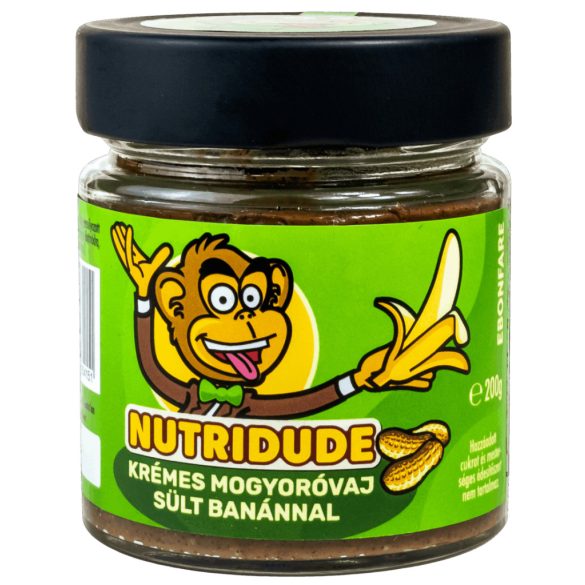 Nutridude Cremige Erdnussbutter mit gebratenen Bananen 200g