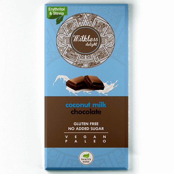 Milkless Delight Schokolade mit Kokosmilch ohne Zuckerzusatz 80 g MHD: 14.05.22