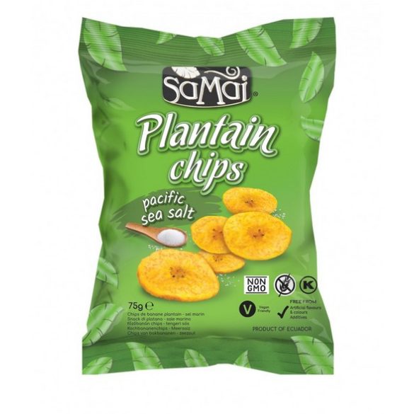 SAMAI Plantain Kochbananen Chips mit Meersalz 75g MHD: 31.03.2025
