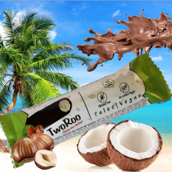 TwoRoo Vegan "Quark" Nuss Schoko Riegel 30g (paleo, ohne Zuckerzusatz, glutenfrei)