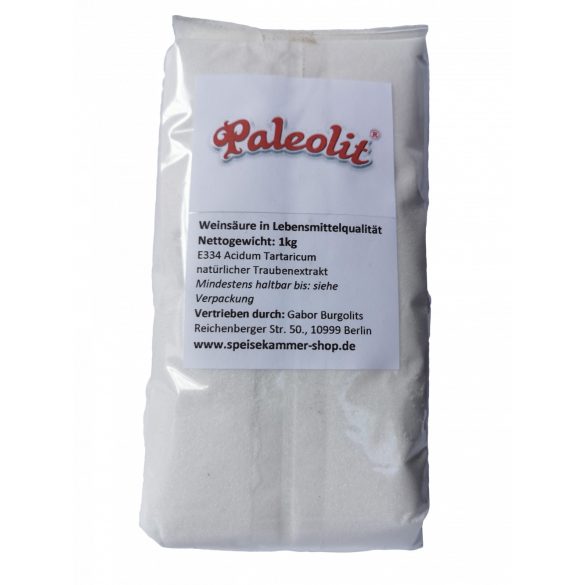 Paleolit Weinsäure 1 kg in Lebensmittelqualität E334 natürlicher Traubenextrakt 