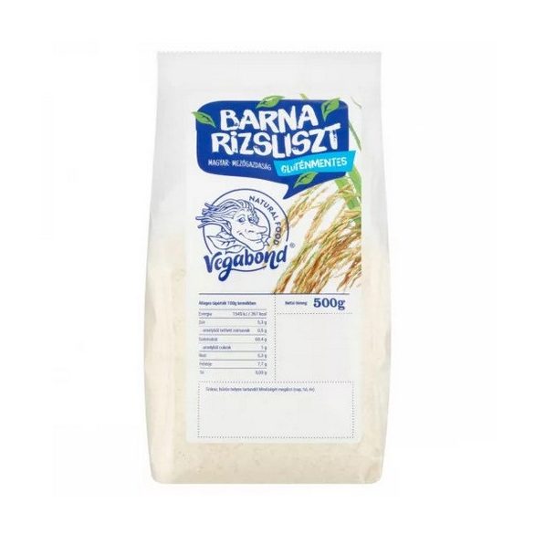 Vegabond Braunes Vollkorn Reismehl Glutenfrei 500g 
