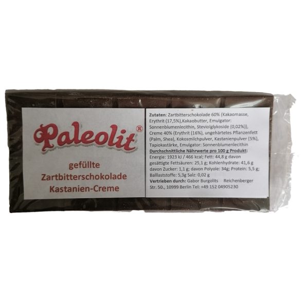 Paleolit gefüllte Zartbitterschokolade Maronen Kastanien-Creme 100g 