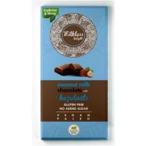   Milkless Delight Schokolade 80 g mit ganzen Haselnüssen mit Kokosmilch ohne Zuckerzusatz  (vegan, paleo, glutenfrei)