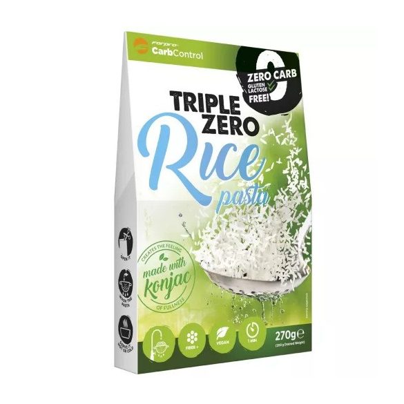 FORPRO Triple Zero Konjak Nudeln in Reisform 270g (glutenfrei, paleo, zuckerfrei)