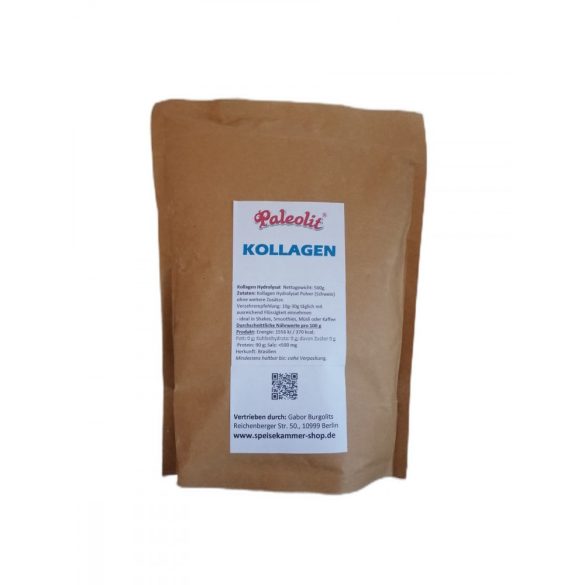 Paleolit Collagen Hydrolysat Peptide Pulver 500g - 100% reines KOLLAGEN TYP I und III ohne Zusätze 