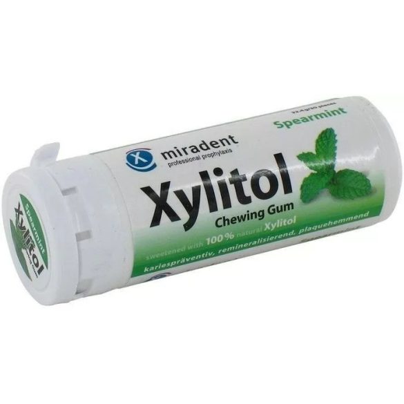 Xylitol miradent Zahnpflegekaugummi 30g mit Xylit Spearmint 30 Stk