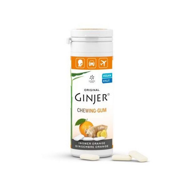 Ginjer Zahnpflegekaugummi mit Xylit und Stevia 30g Ingwer Orangen 20 Stück