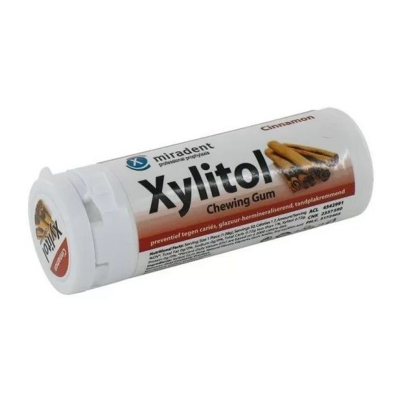 Xylitol miradent Zahnpflegekaugummi 30g mit Xylit Zimt 30 Stk