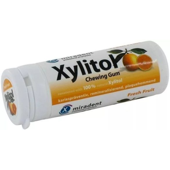 Xylitol miradent Zahnpflegekaugummi 30g mit Xylit Frucht 30 Stk