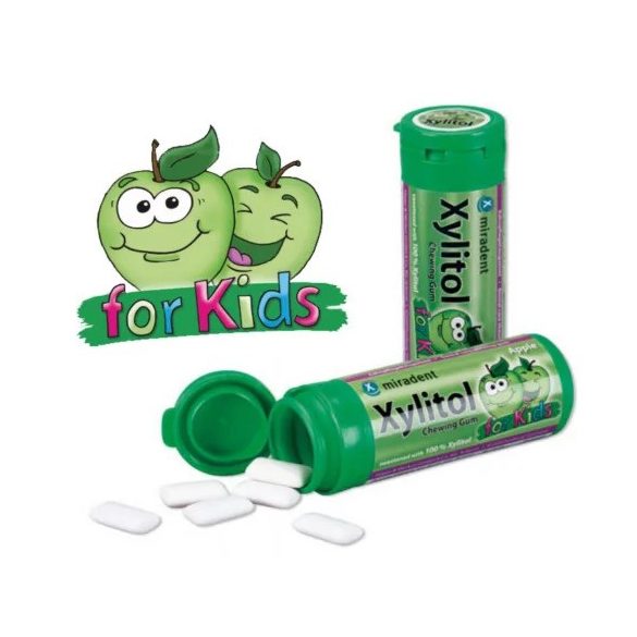 Xylitol miradent Zahnpflegekaugummi Kids 30g mit Xylit Apfel 30 St