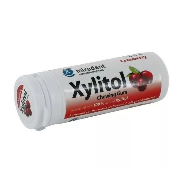 Xylitol miradent Zahnpflegekaugummi 30g mit Xylit Cranberry 30 St