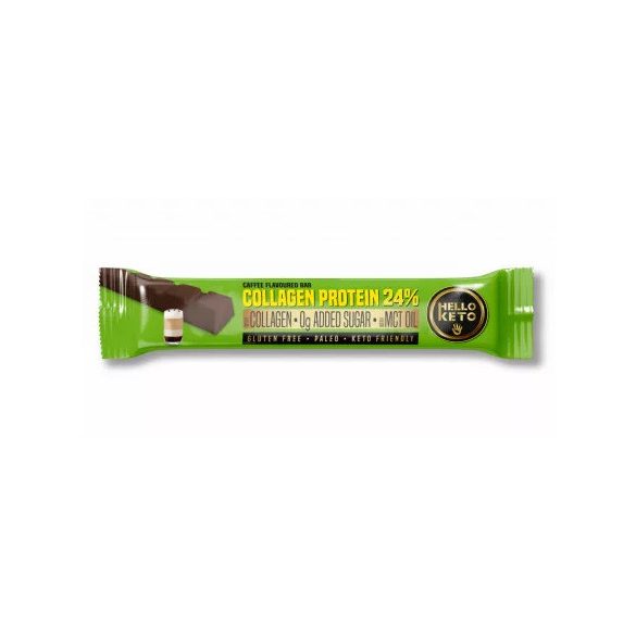 Hello Keto 40g Schokolade Keto Riegel Kaffee Protein mit Kollagen Ohne Zuckerzusatz Glutenfrei MHD:15.07.2026