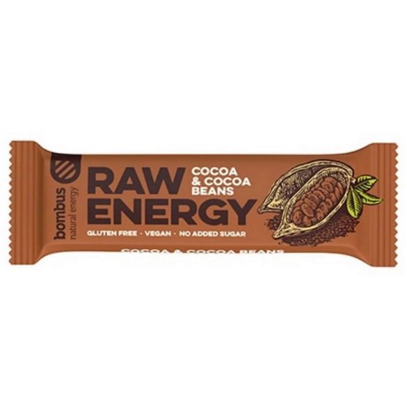 Bombus Raw Energy Riegel mit Kakaobohnen 50 g