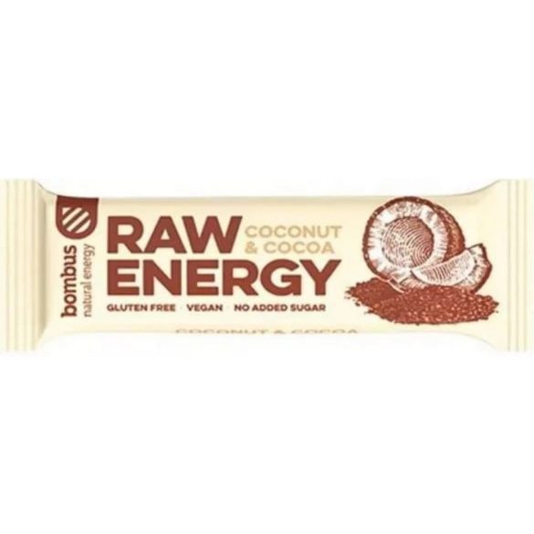 Bombus Raw Energy Riegel Kokos Kakao 50 g