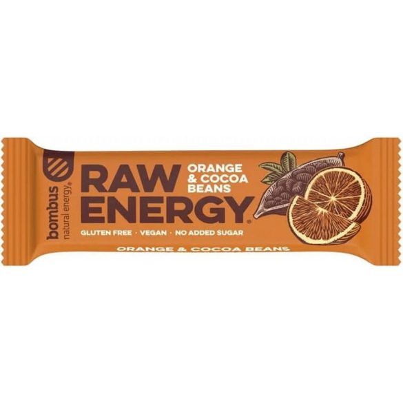 Bombus Raw Energy Riegel mit Orangen und Kakaobohnen 50 g