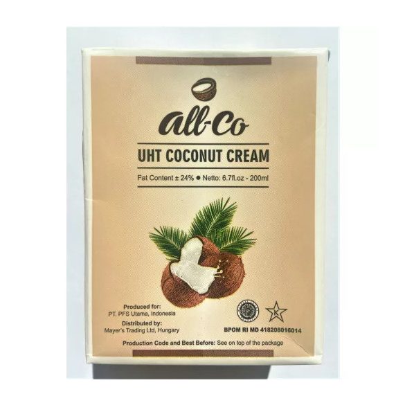 all-co Kokossahne Kokoscreme (200ml)