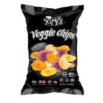   SAMAI Rainforest Veggie Chips Maniok Cassava Süßkartoffeln Kochbanenen mit Meersalz 115g 