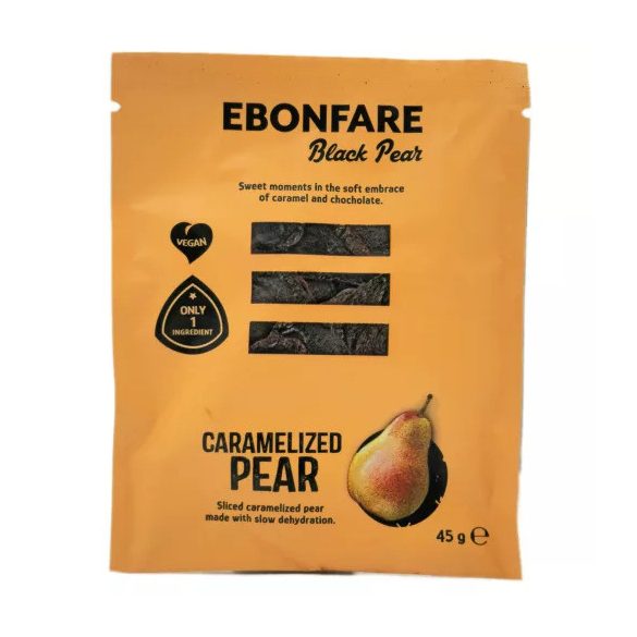  Ebonfare Black Pear getrocknete, karamellisierte Birnen 45g 100% Frucht 