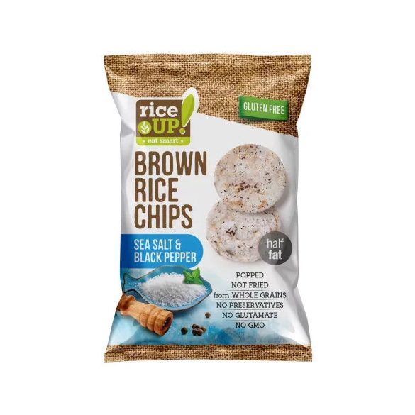 Rice Up Vollkornreis Chips mit Salz und Pfeffer Reiswaffeln 60g