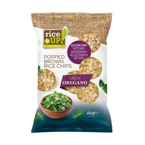 Rice Up Vollkornreis Chips mit Oregano Reiswaffeln 60g 