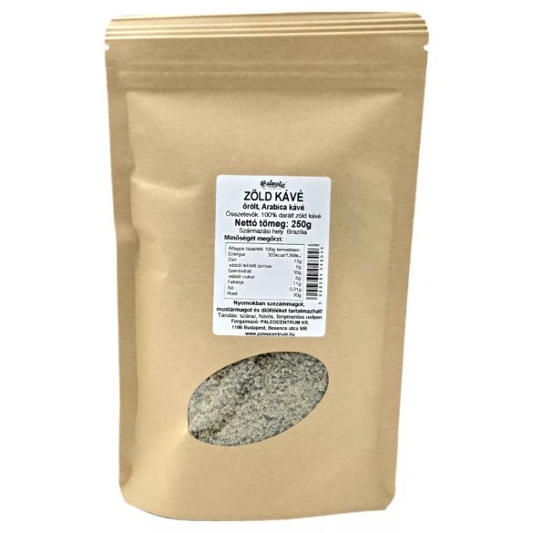 Paleolit Rohkaffee Grüner Kaffee Pulver 250 g 100% Arabica