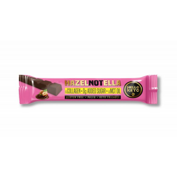 Hello Keto Hazelnotella 40g Nuss Nougat Protein Riegel Schokolade Ohne Zuckerzusatz Glutenfrei Collagen 
