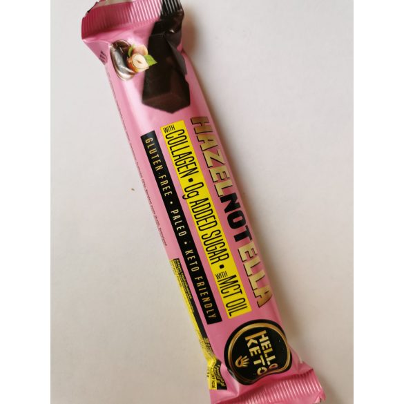 Hello Keto Hazelnotella 40g Nuss Nougat Protein Riegel Schokolade Ohne Zuckerzusatz Glutenfrei Collagen 