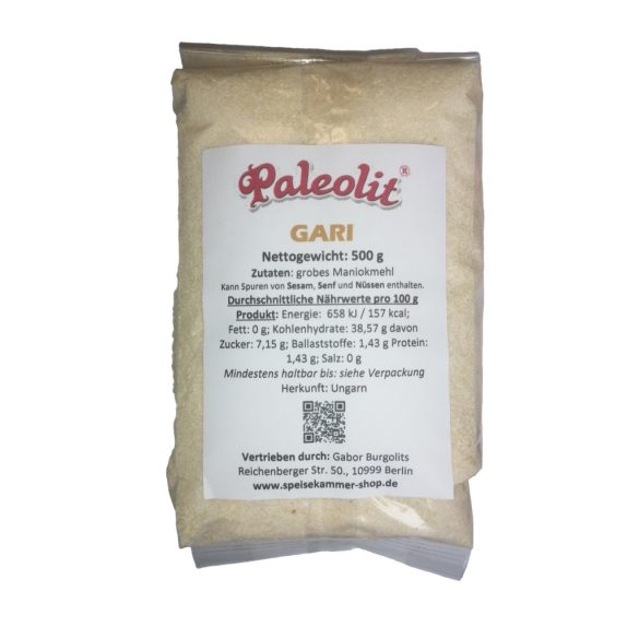 Paleolit Gari 500 g Grobes Maniokmehl Cassava Mehl 