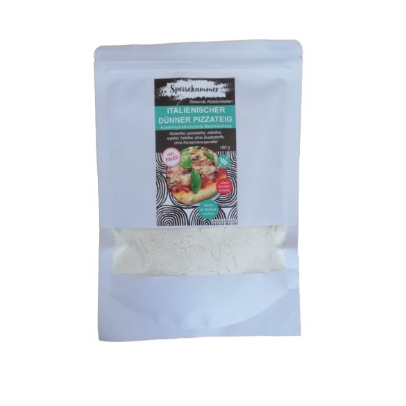 Speisekammer Backmischung für Italienischen Dünnen Pizzateig 180 G (Paleo, glutenfrei, maisfrei, sojafrei, kohlenhydratreduziert)