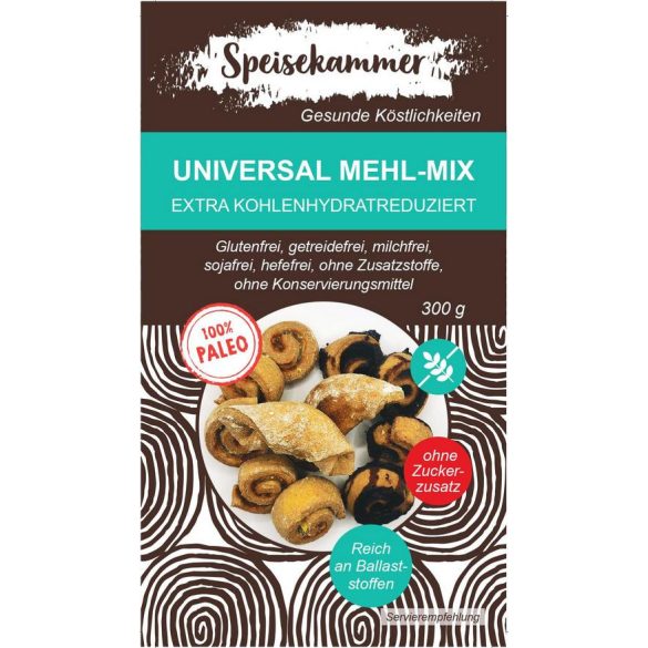 Speisekammer Universal Mehl-Mix 300g EXTRA KOHLENHYDRATREDUZIERTE Backmischung (paleo, glutenfrei, maisfrei, sojafrei) MHD:29.03.23