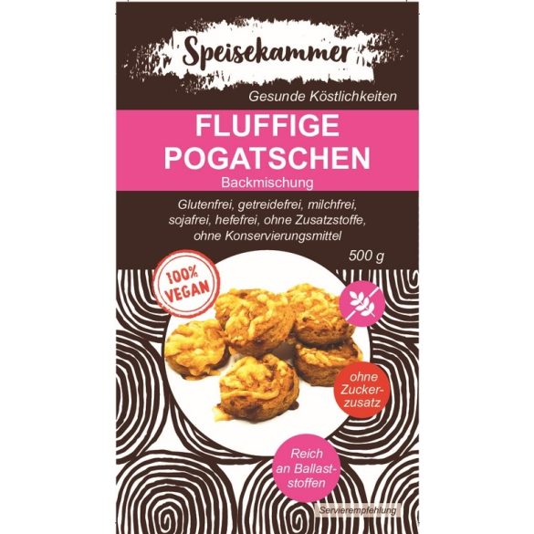 Backmischung für Fluffige Vegane Pogatschen (glutenfrei, sojafrei, maisfrei) 500 g MHD: 01.06.23