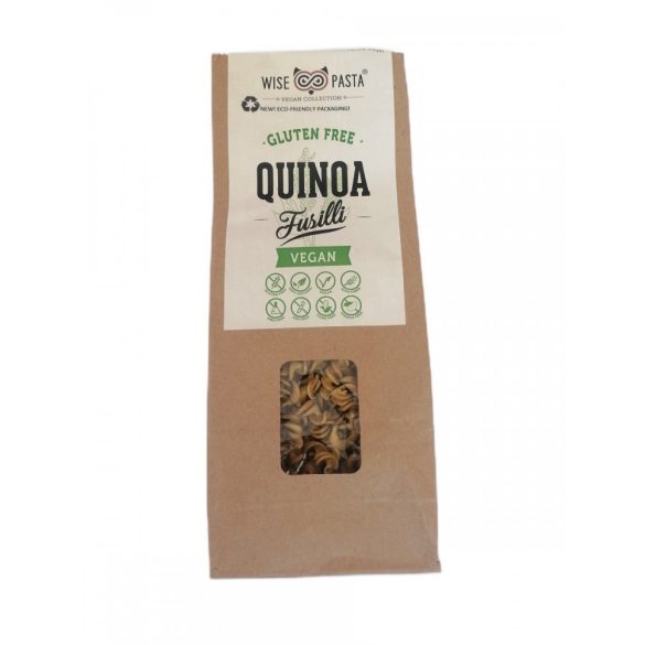 Wise Pasta 200 g Vegane Glutenfreie Quinoa Fusilli mit Kurkuma 